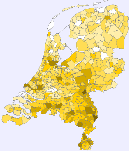 Aantal familienaamdragers Jacobs 2007 - Bron: Meertens Instituut Familienamen Databank Aantal familienaamdragers Jacobs 2007 - Bron: Meertens Instituut Familienamen Databank. http://www.meertens.knaw.nl/nfb