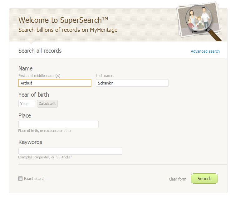 SuperSearch zoekopdracht (klik voor vergroting)