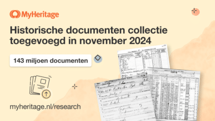 MyHeritage voegde in november 2024 143 miljoen historische documenten toe