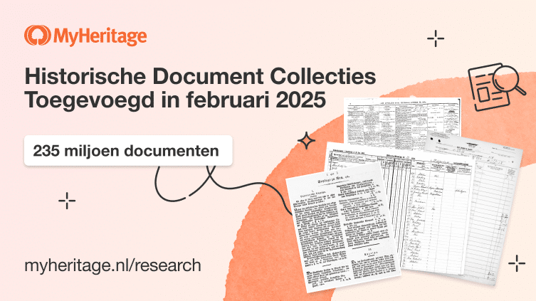 MyHeritage voegde in februari 2025 235 miljoen historische documenten toe