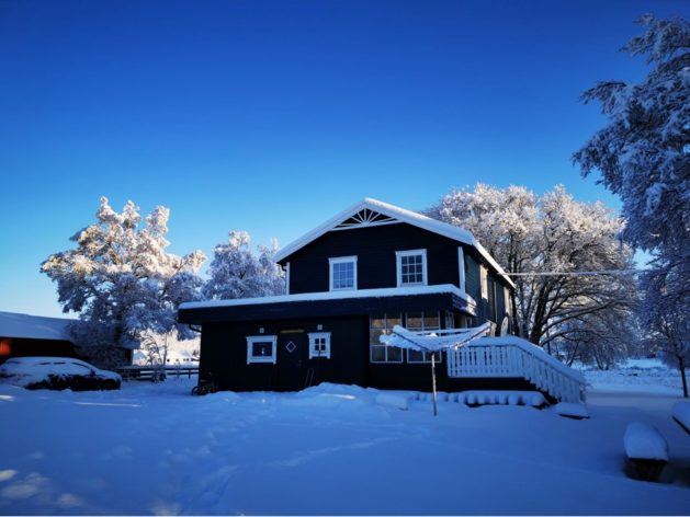 De woning van Louis in Godøynes, Noorwegen