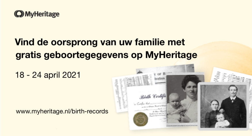 Vier de lente met gratis geboortegegevens op MyHeritage