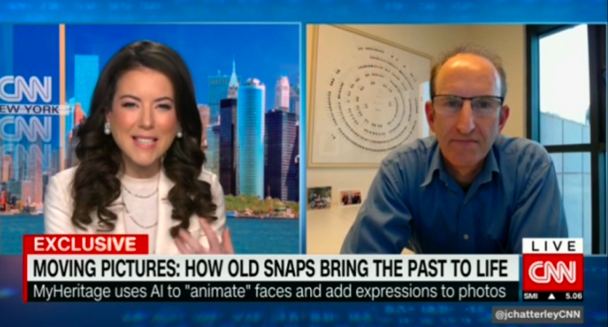 CNN interviewt MyHeritage’s CEO Gilad Japhet over Deep Nostalgia™