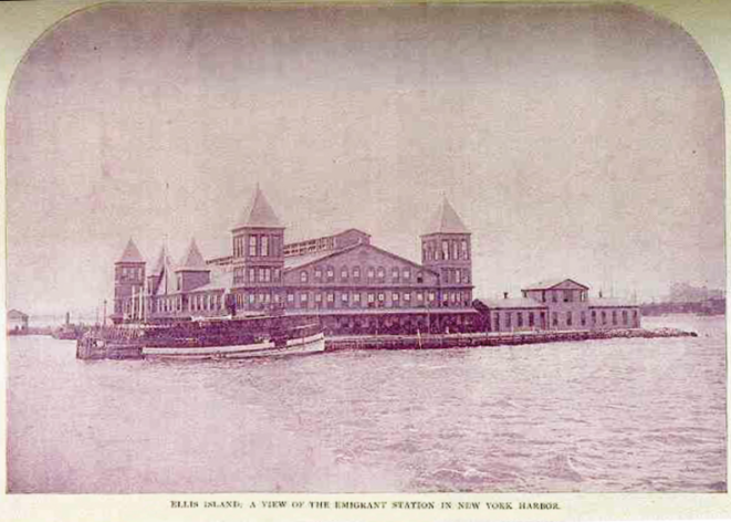 Eerste gebouw om migranten te registreren, gebouwd in 1892 (bron Wikipedia, publiek domein)