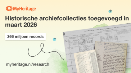 MyHeritage voegt in februari 2026 366 miljoen historische records toe