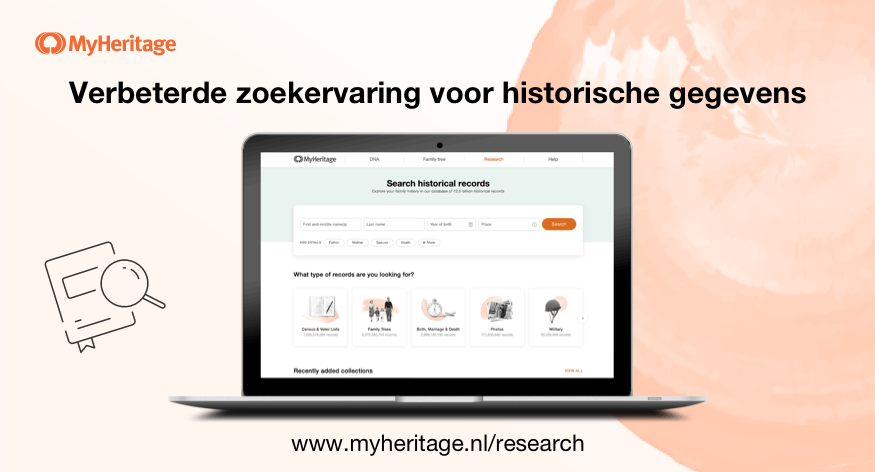 De MyHeritage zoekmachine voor historische gegevens is verbeterd