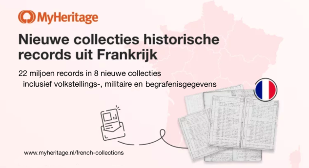 MyHeritage publiceert 22 miljoen records in 8 nieuwe Franse collecties