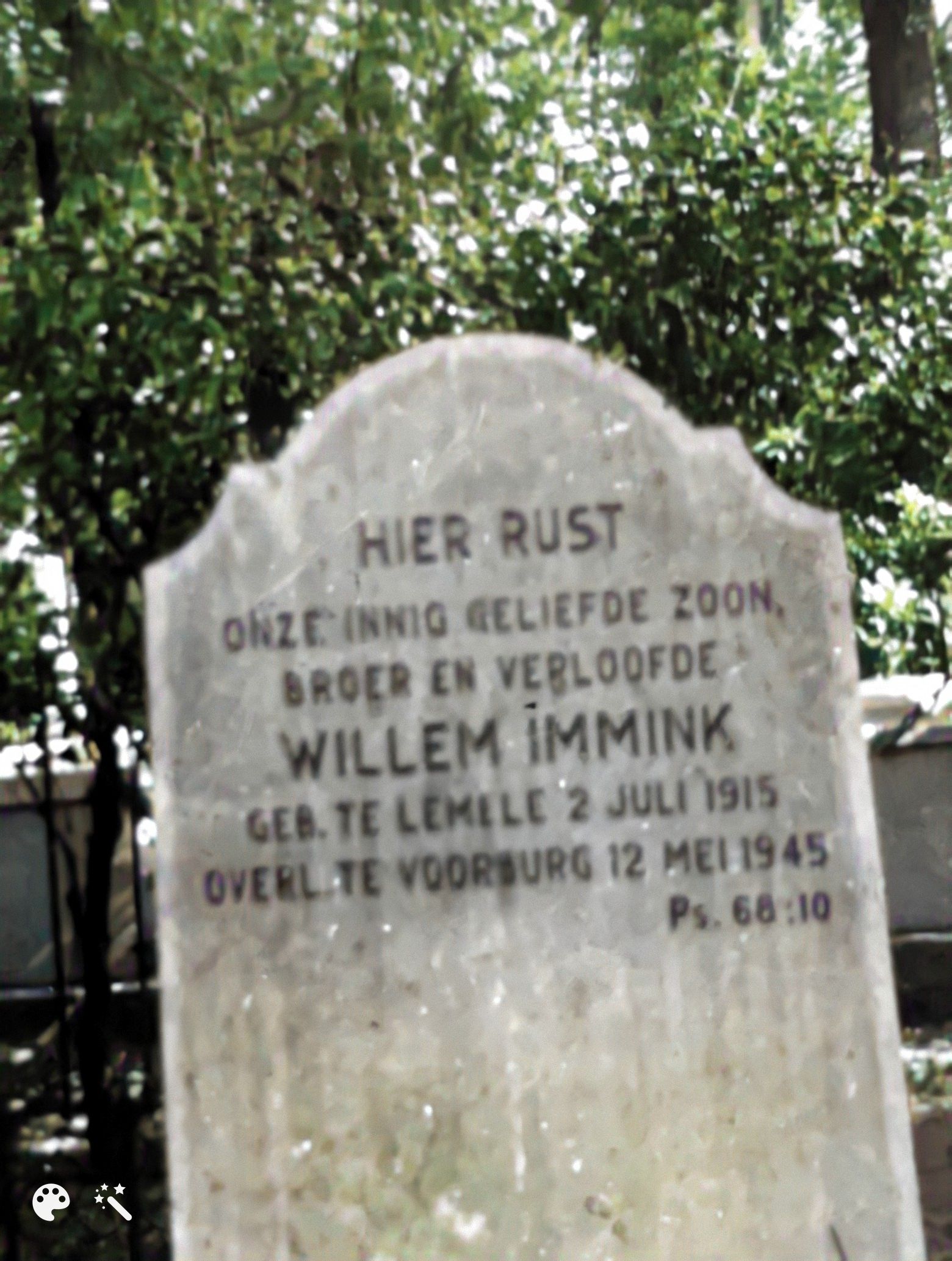Grafsteen van Willem Immink