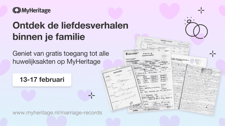 Ontdek de liefdesverhalen binnen je familie deze Valentijnsdag