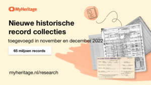 MyHeritage heeft 65 miljoen records gepubliceerd in november en december 2022