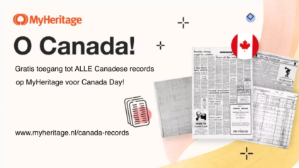 Vier Canada Day met gratis toegang tot alle Canadese records op MyHeritage!