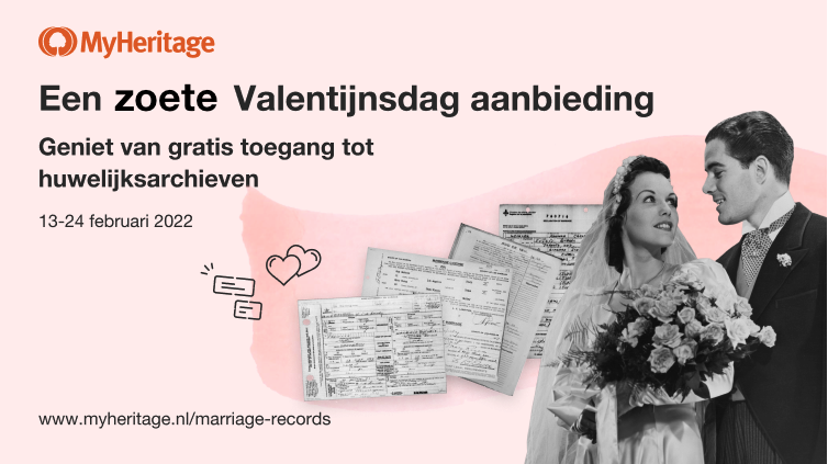 Speciale actie voor Valentijnsdag: gratis toegang tot alle huwelijksgegevens