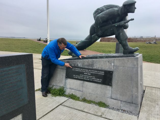 Het monument te Vlissingen ter nagedachtenis aan de gevallenen van het 4e commando en de burgers van Vlissingen