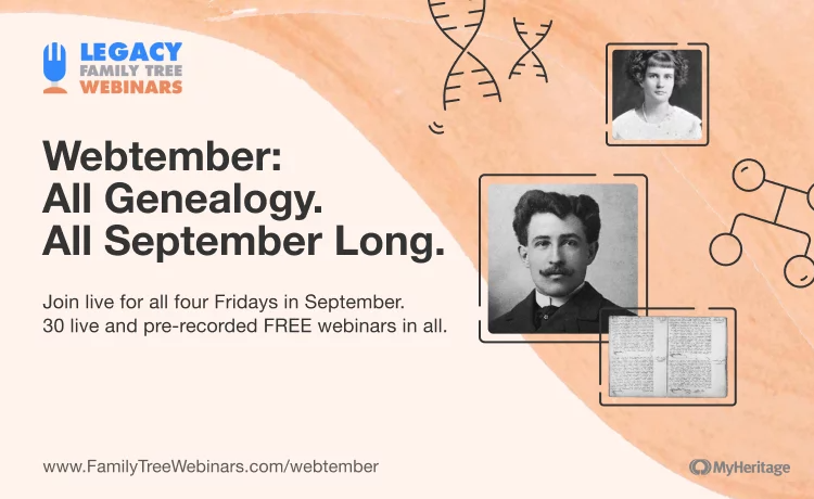 Webtember bij Legacy Family Tree webinars: alles over genealogie, de hele maand lang
