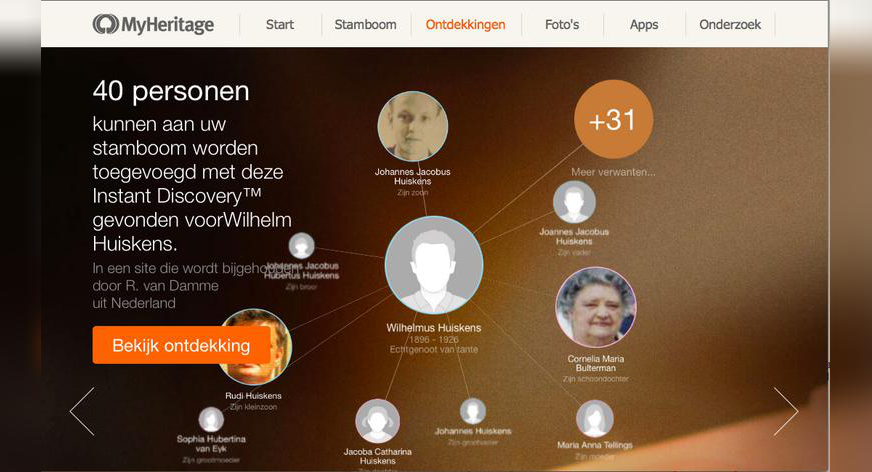 Instant Discoveries™ nu beschikbaar voor alle MyHeritage gebruikers