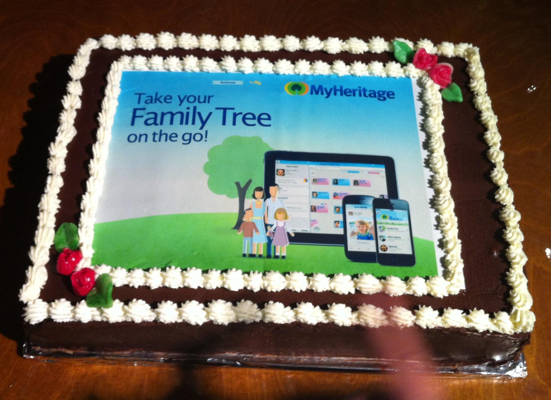 Speciale MyHeritage Mobiele app taart