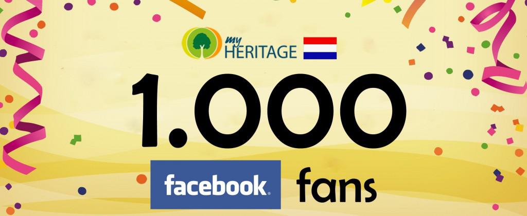 1000e MyHeritage Facebook-fan