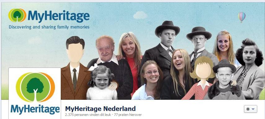 Word fan van MyHeritage op Facebook en like onze pagina!